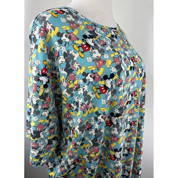 NWT LulaRoe x Disney Mickey Mouse Irma Tunic Top Short Sleeve Plus Size 3XL - Picture 5 of 15